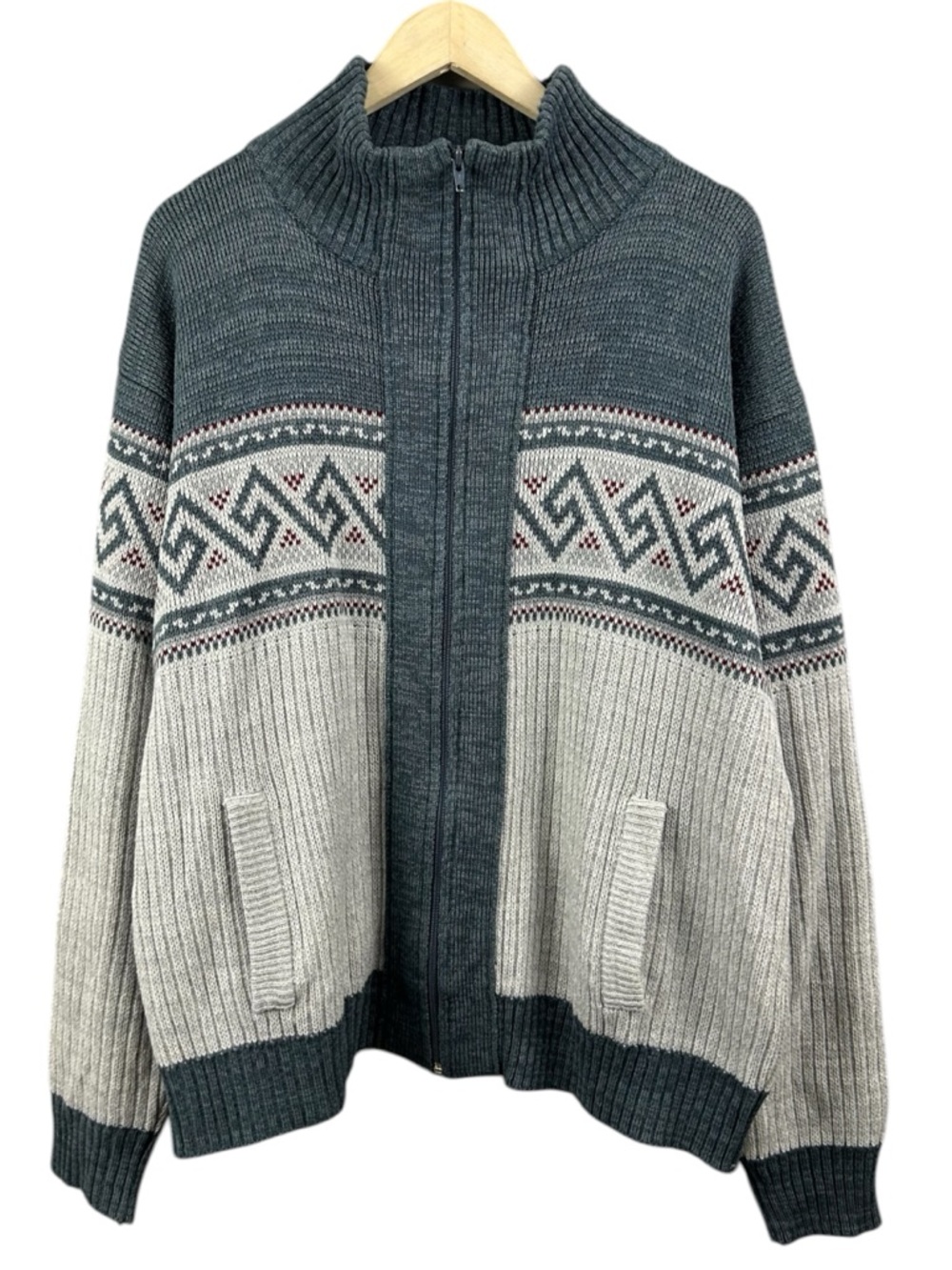 Vintage Zip Up Cardigan Size XL